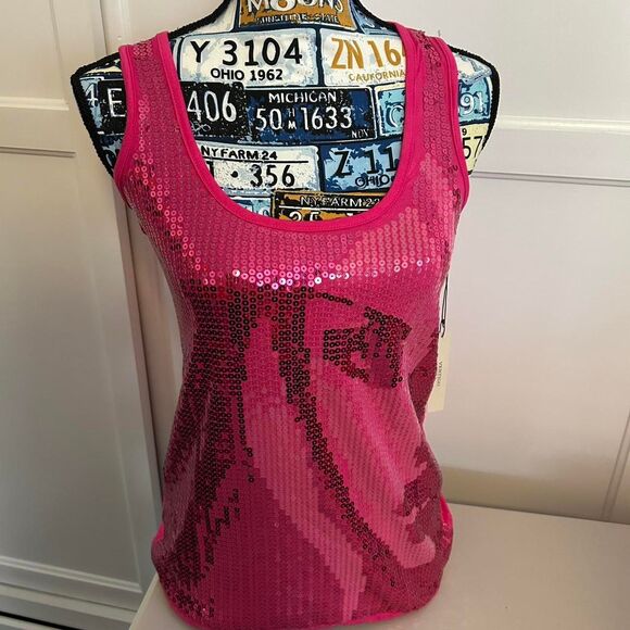 VINTAGE Y2K VERTIGO PARIS Pink Sequin Clubbing Dress - Picture 2 of 6